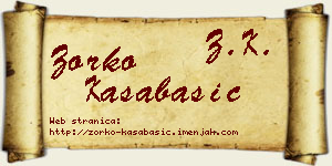 Zorko Kasabašić vizit kartica
